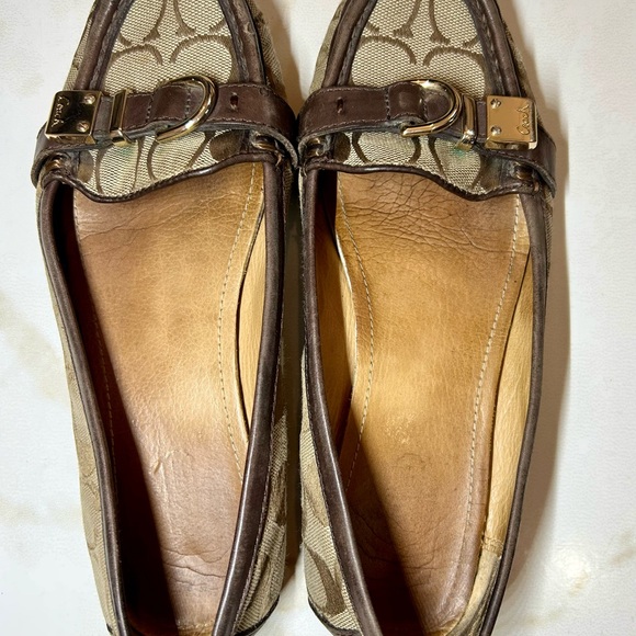 Coach Brown and Tan Women's Loafers - Picture 5 of 6
